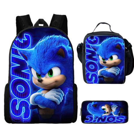 Anime Sonic kynäpussi opiskelijoiden lounaslaukku Cartoon Kids reppu Sonic kotelo