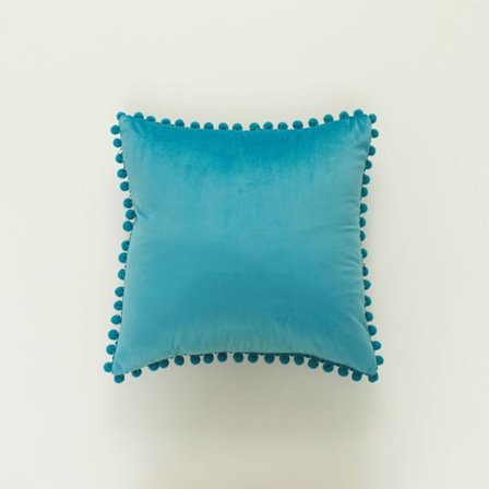 Örngott Pompoms Edges Ultra Soft Velvet Cover Soffa Soffa Svankkuddar Case