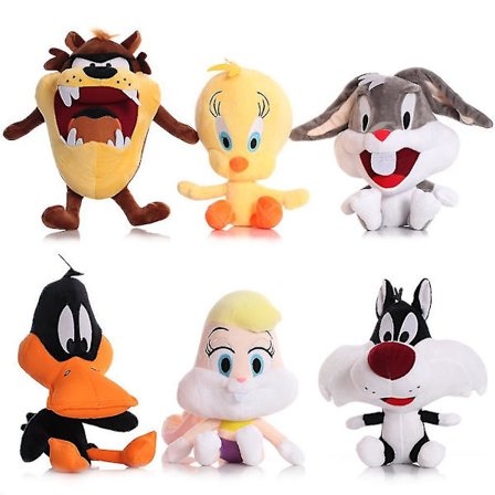 6 stk/sett Bugs Bunny Anime P-leketøy 25 cm