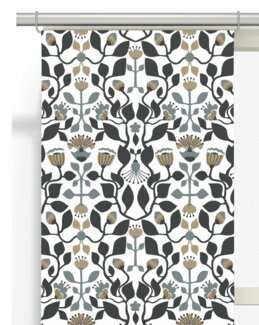 Paneeliverho Kukkaloisto 2 kpl Sininen