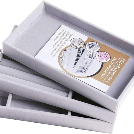 Smykkebrett stabelbart, smykkeskuffinnlegg, skuffer KLB