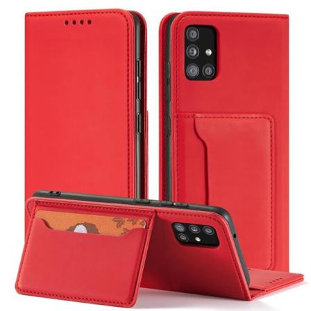 Galaxy A13 5G Plånboksfodral Magnet Stand - Röd