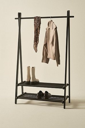 Jotex - Wieszak - 2 Półki Na Obuwie Czarny - COLT - Kup Półka na buty firmy Jotex