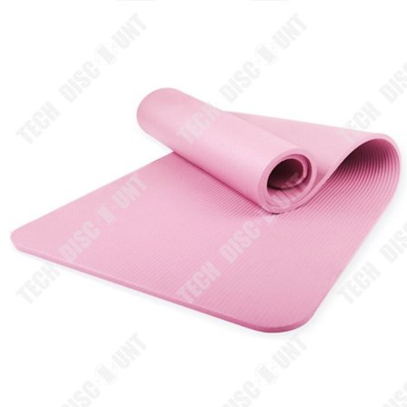 Yoga matta - TECH DISCOUNT - Tjock modell - Halkfri gummi - 20MM tjock - Rosa