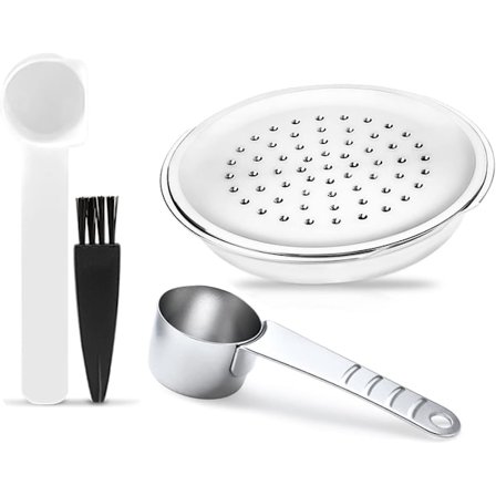 Återanvändbar kaffekapsel för Senseo HD7801 och Senseo HD6592 Rostfritt stål Påfyllningsbart kaffefilter med metallsked