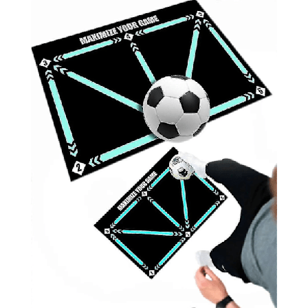 Fotballtreningsmatte, 90 x 60 cm, Ballkontroll, Sklisikker, Treningsmatte