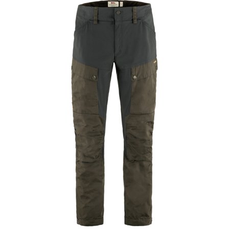 Fjällräven Herr's Keb Trousers in Dark Olive/Dark Grey | Size: 46/Regular, G-1000