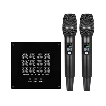 Langaton mikrofoni- ja taajuuskorjainsetti äänimikserillä – täydellinen karaokeen ja esityksiin