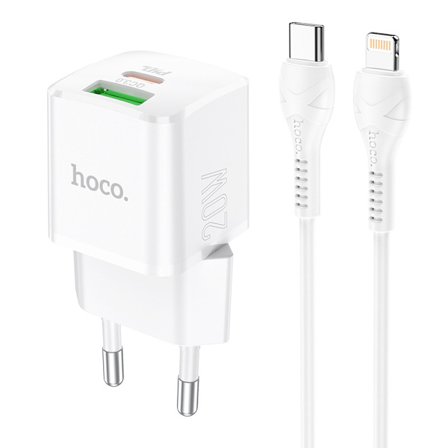 hoco. N20 europeisk standard för iPhone PD20W+QC3.0 laddare c