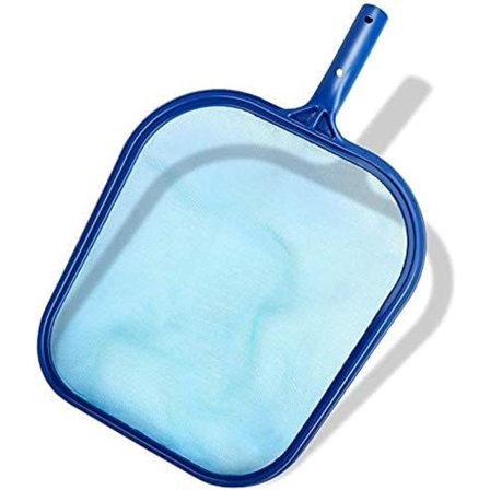 Overflatenett for Svømmebasseng, Skimmernett for Blader, Finmasket Nett med Solid Ramme - for Basseng, Spa, Dammer, Fontener (Uten Teleskopstang)