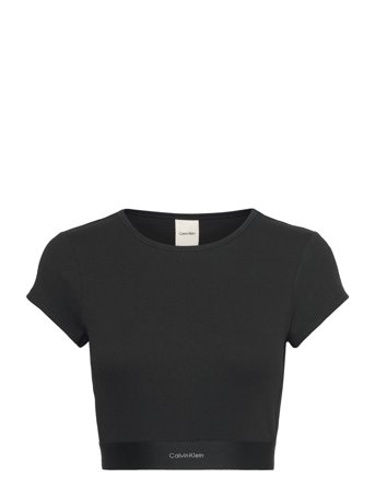 Rib Crop Tee Black Calvin Klein