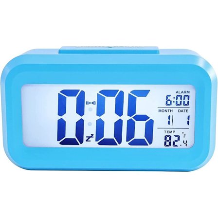 Alarmklokke LED Klokker BLÅ