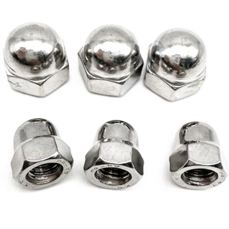 20 stk M8 304 rustfritt stål halv mutter kulehode muttere innleggsskrue hette skruehette