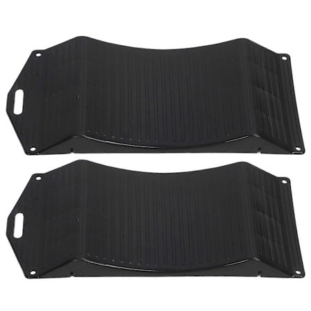 2 STK Dekkbeskytter Ramper Kraftig Kraftig Lastekapasitet Sklisikker for Bil Lastebil SUV RV Tilhenger Campingvogn 18P: 44.4x19.5x3.5cm/17.48x7.67x1.3