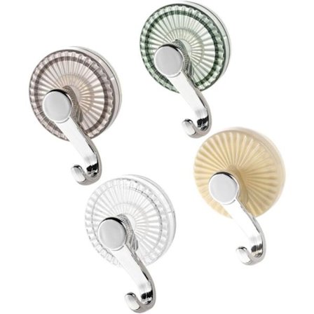 4 stk. Kraftig sugekoppkrok Hengerkrok Håndkleholderkrok Sugekopp Veggmontert krok Gjenbrukbar limkrok Hjem TPU