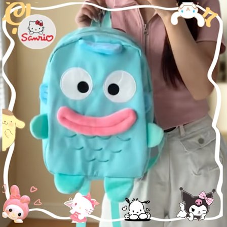 1 stk. 2025 Hot Selling Sanrio Klovnfisk Rygsæk Ægte Sjov og Grim Sød Skoletaske Stor Kapacitet Rygsæk Rejse Pendler Taske Daglig Casual Taske ...