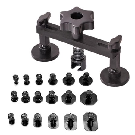 19 stk. verktøy for billakkfri bulkreparasjon, brotrekkere og 18 stk. limtrekkere, arbeidsbesparende verktøy