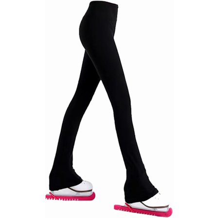 Flickors konståkningsleggings, fleecematerial, ungdomsträningstights, LL-leggings