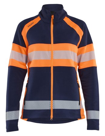 Blåkläder 4718-1010 Fleecejacka varsel klass 1, microfleece, dam Marinblå/orange, Kläder