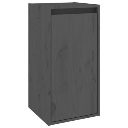 Vidaxl Väggskåp Grå 30x30x60 Cm Massiv Furu Grå