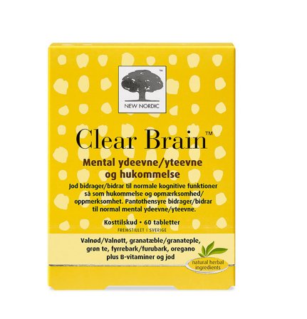 New Nordic Clear Brain 60 tabl., Helse & Madvarer, Kosttilskud, Hjerne / Hukommelse