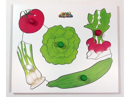 Knoppussel ``Frukt och grönt`` - Lyreco - Skola och förskola - Lekmaterial - Pussel - Knoppussel