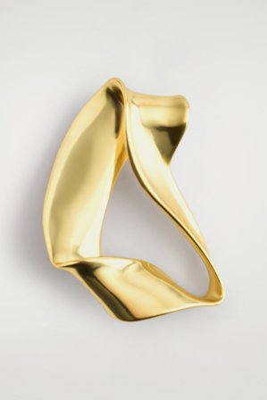 COS Women's Twisted Ribbon Pin Brooch in Gold-coloured