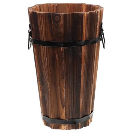 1 stk Træ Sukkulente Plantepotte Kreativ Bonsai Blomst Pot Hjem Dekoration Brun 27x17cm Brown 27x17cm