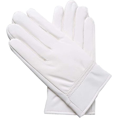 Miesten pehmeät aidosta lampaannahasta valmistetut lämpimät talvikäsineet poliisimiehille, metsästykseen, valkoiset