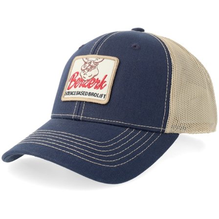 Berzerk - Blå trucker Caps - Jacked Moose Navy/Khaki Trucker @ Hatstore