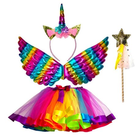 Enhjørningekostume til børn - Enhjørning - 3-delt