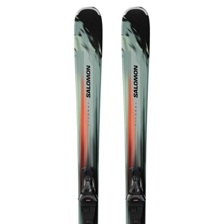Salomon - All Mountain-Ski-Set, Unisex Stance Pro 82 (and Mi12) - Iceberg Green / Nasturtium / Black
