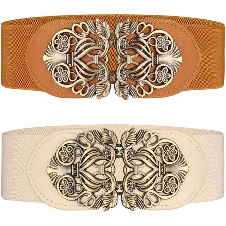 Dame bred elastisk midje 2 deler retro elastisk midjebånd。