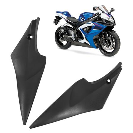 2 stk. Bensintank Side Fairing Venstre Høyre Erstatning for SUZUKI GSX‐R 600 750 2006‐2007 Svart