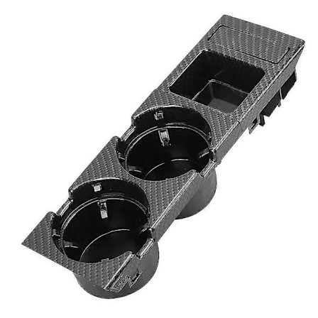 Midtkonsoll Koppholder Oppbevaring for E46 3-serie 1999 til 2006 Karbonfiberstil