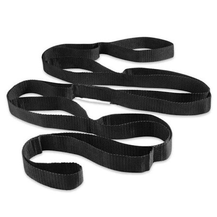 Stretchbånd til yoga, fysioterapi og hjemmetræning, 10 løkker, ikke-elastiske stretchbånd