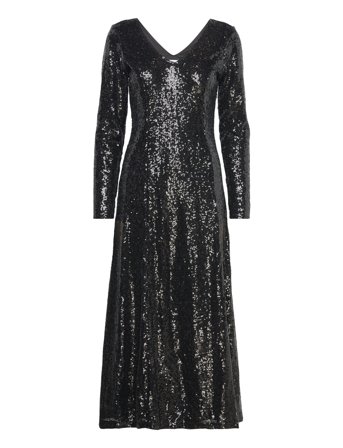 Slfalaia Ls Midi Sequins Dress B Black Selected