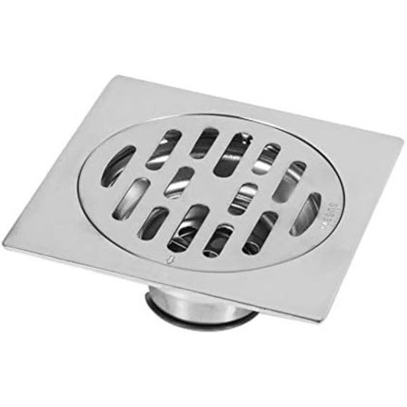 Rustfrit Stål Gulvafløb Anti-Lugt Firkantet Badeværelse Affaldsport Bruser Afløb Gulvafløb med Aftageligt Si-dæksel