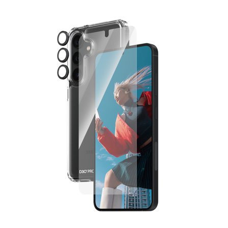 PanzerGlass 3-in-1 Protection Pack Samsung Galaxy S24 | Ultra-Wide Fit w. EasyAligner