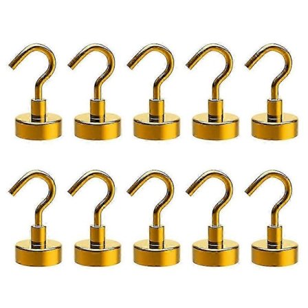 10-pak Magnetiske Kroge til Hjemmet Køkken Arbejdsplads Kontor Garage Kraftige