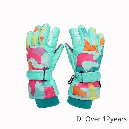 Vinter Skihandsker til Børn 4-12 År Vandtætte Varme Handsker Drenge Vindtætte Snowboard Handsker til Udendørs Ski Cykling