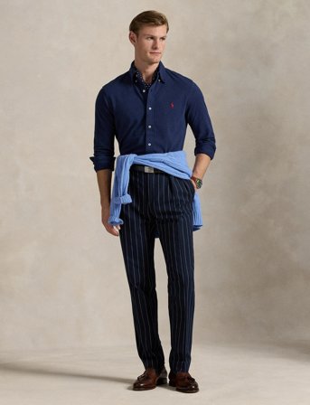 Polo Ralph Lauren Featherweight Mesh Shirt - Navy - XXL