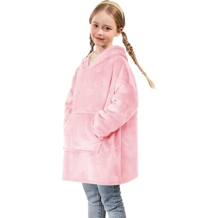 Hoodie för flickor och pojkar, supermjuk och varm, lämplig för inomhus- och utomhusbruk.