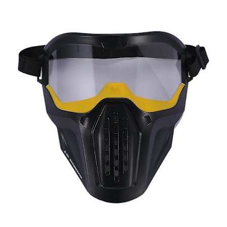 Suojaava naamio silmälasit Nerf-blaster-peleihin, keltainen