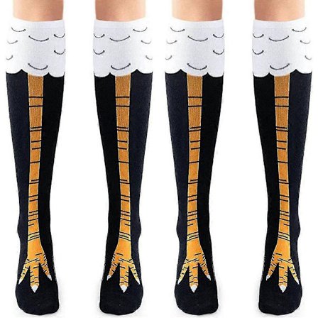 2 par kyllingefødder sokker, nyhed, sjovt, skørt fjerkræbenkostume til fester [YDE]