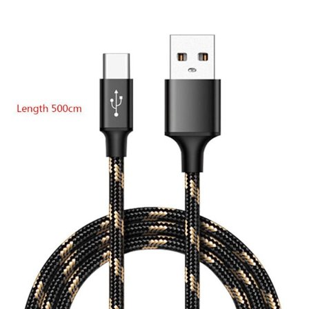 5 METER! USB-C Samsung Galaxy S20/S21/S22 Ekstra Lang Lader