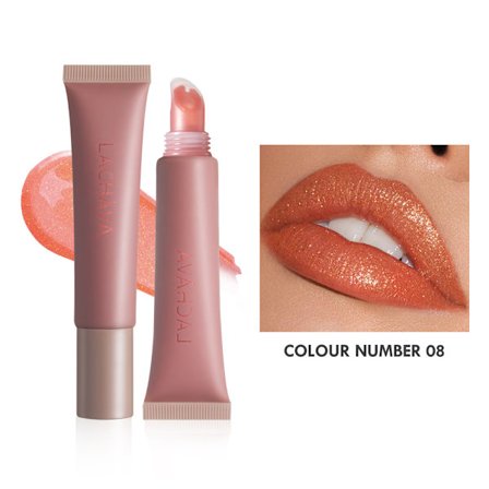 LACHAVA speil flytende maling 10 farger perlemors glitter lipgloss leppeglans leppeglasur sminke engros