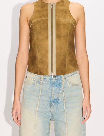 Hope Sculpt Top Tobacco Suede - Brown - 40