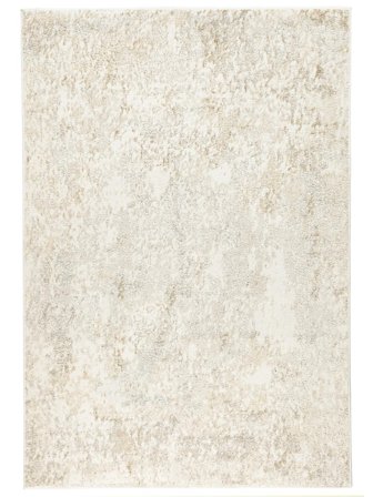 Abstract Sterling White/Light Beige Small Oeko-Tex Rug