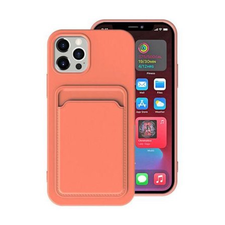 Silicone Case with Card Holder iPhone 14 Pro Max Orange